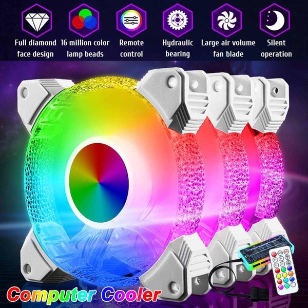 

fans & coolings 120mm pwm case fan 6pin computer mute cpu cooling quiet pc cooler 5v 3pin argb adjustable diamond