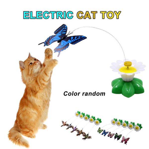 

cat toys toy electric rotating colorful butterfly bird animal plastic funny pet interactive training for cats 2
