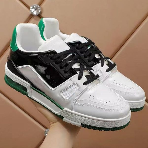 

2022 mens designer shoes for men's leather sneakers, new for the milan catwalk luxury athletic trainers, Black