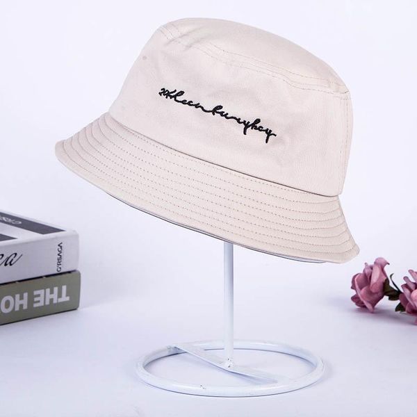 

cloches solid color letter panama with embroidery for men caps women fisherman outdoor travel hiking hip hop hats