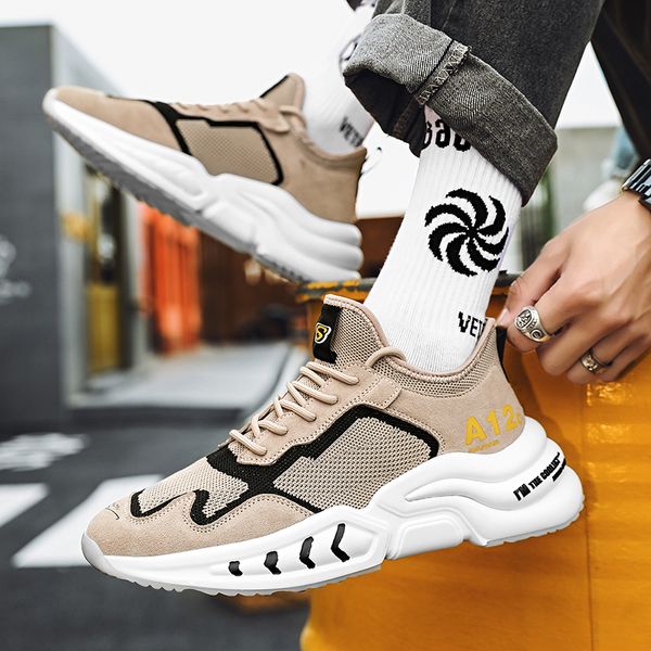 

men sneakers summer spring comfortable men sports shoes street non-slip sole protection men sneakers hard-wearing