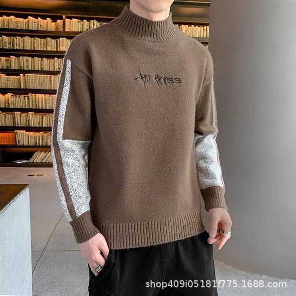 

men's sweaters linling autumn and winter pullover sweater plus size fashion, White;black