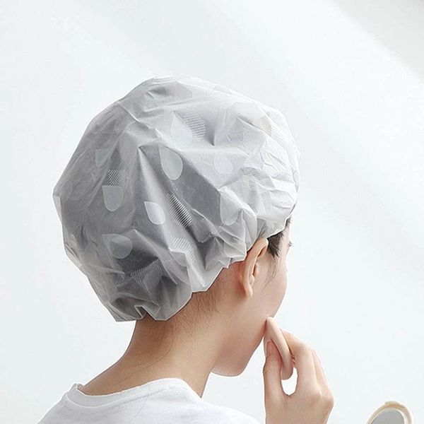 

shower caps waterproof cap female hair cover hood hat anti-smoke