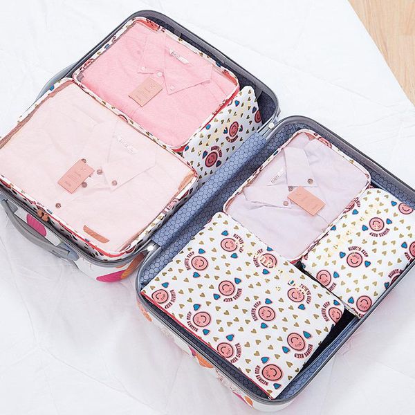 

duffel bags nylon packing cube travel bag system durable 6 pieces set large capacity of clothing sorting organize wholesale
