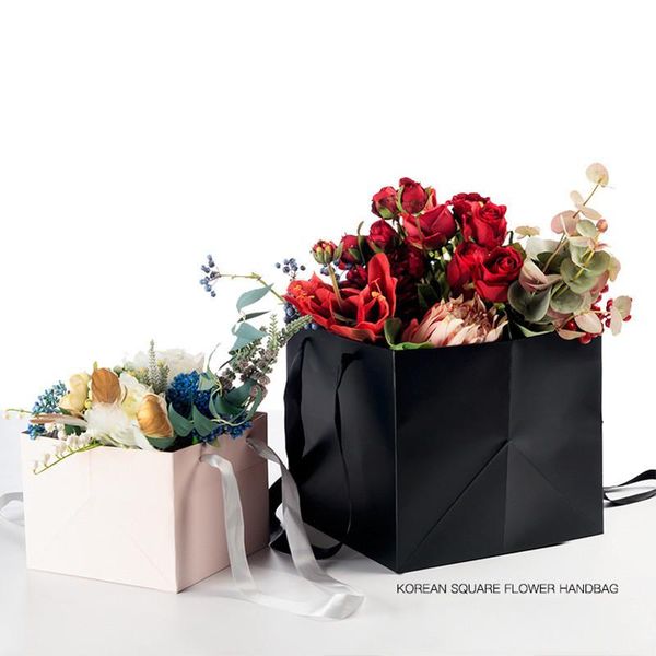 

gift wrap a set flower packaging bags 3pieces different sizes florist box candy cases handbags with handles party