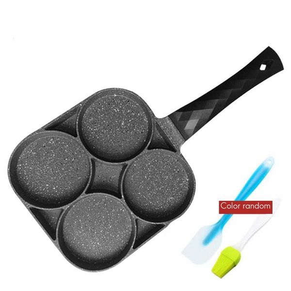 

four-hole frying pot pan thickened omelet non-stick egg pancake steak cooking ham pans breakfast maker