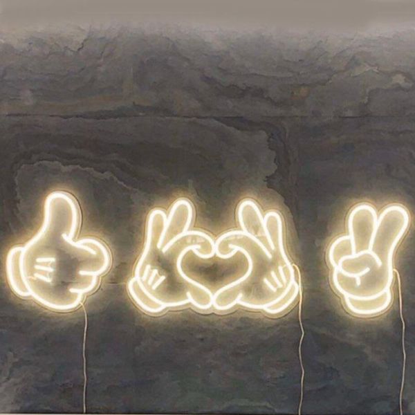 

other lighting bulbs & tubes custom made neon sign for gesture led wall lights party wedding shop window restaurant birthday decoration