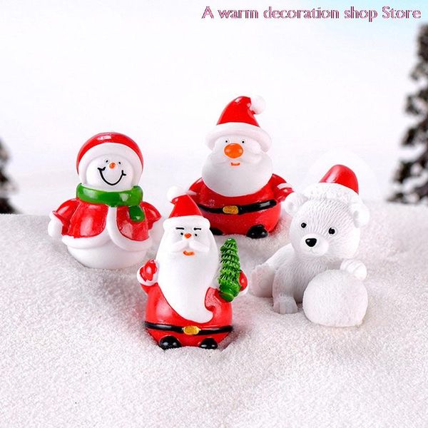 

decorative objects & figurines miniature christmas tree santa claus snowmen terrarium accessories gift box fairy garden doll house decor