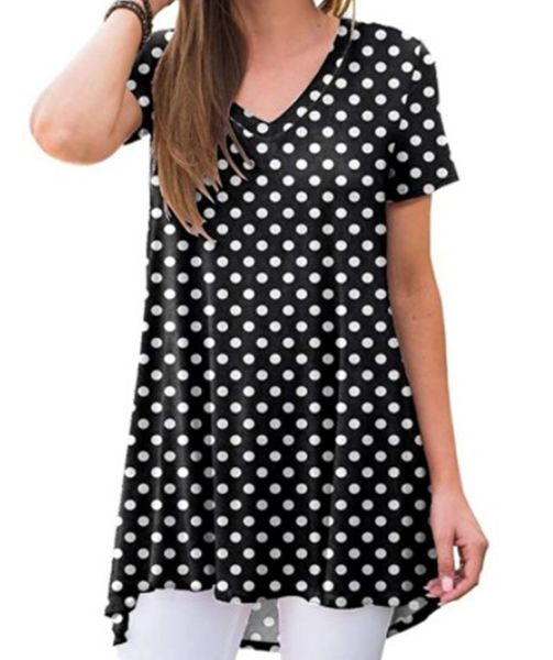 

factorymgvg swing v-neck print short sleeve 2021 dress new, White;black