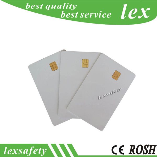 

100pcs sle4442 small chip compatible fm4442 sle5542 card printable contact 256 bytes iso7816 white smart pvc cards