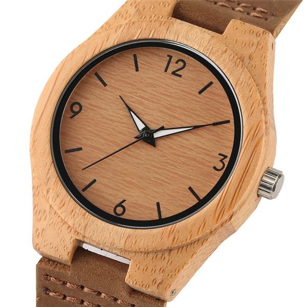 Orologio da donna in legno naturale Orologi da polso in legno da donna Orologi al quarzo sportivi minimalisti Orologio femminile per ragazza di moda relogio feminino