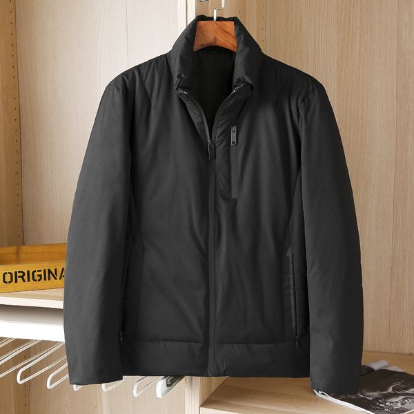 

men's down et men's winter thickened leisure youth stand collar 9339, Black