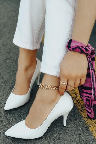 

dress shoes anabelle leather white heels stiletto, Black