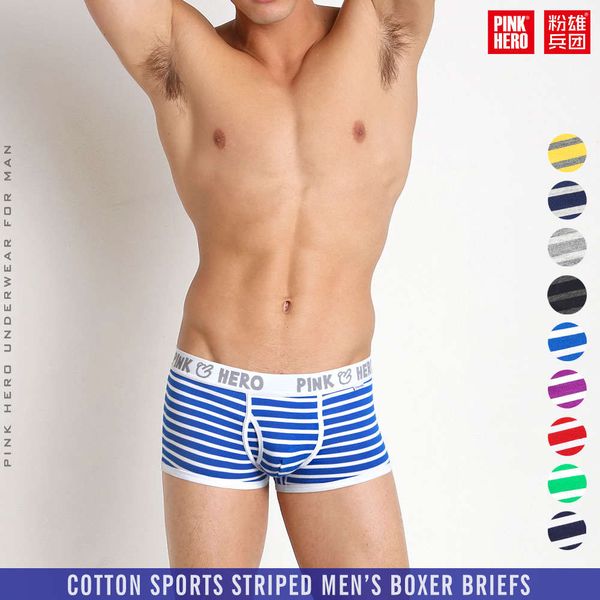 

straight fashion men's underwear stripe men's boxer 1203, Black;white
