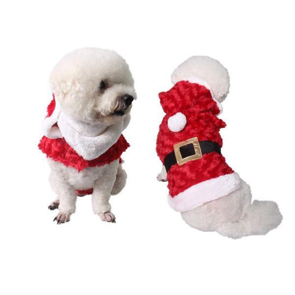 

cat costumes european and american cross-border selling pet party accessories clothing factory red dog holiday santa