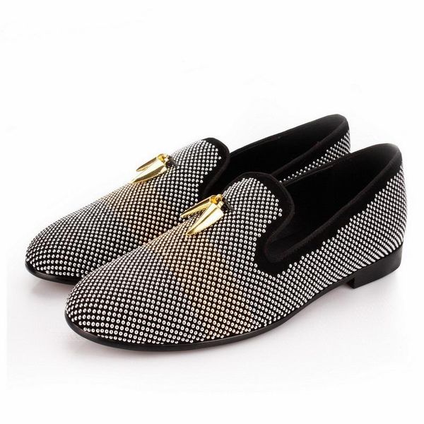 

dress shoes full silver diamond decoration comfortable fashion us 5-12 mens flannelette wedding career work party dance, Black