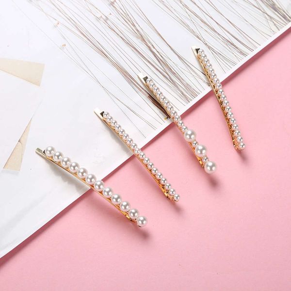 

hairpin popular pearl hairpin in japan and south korea, Golden;silver