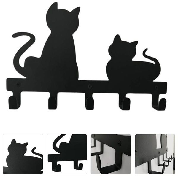 

1pc wall mounted clothes hat hook creative coat rack cat shaped hooks & rails