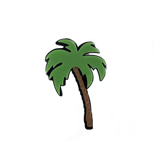 

pins, brooches acrylic green coconut tree brooch pin resin for women accessory, Gray
