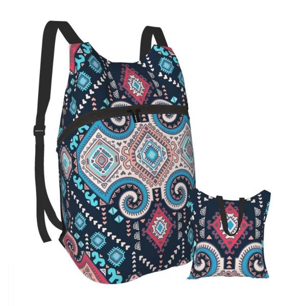 

backpack foldable waterproof travel men bag tribal mexican vintage ethnic pattern