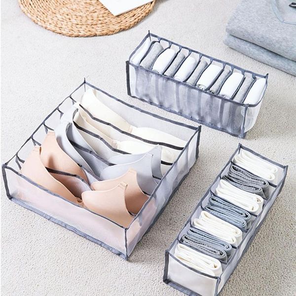 

storage bags underwear bra socks panties boxes cabinet organizers wardrobe home room organization drawer divider dormitory save space