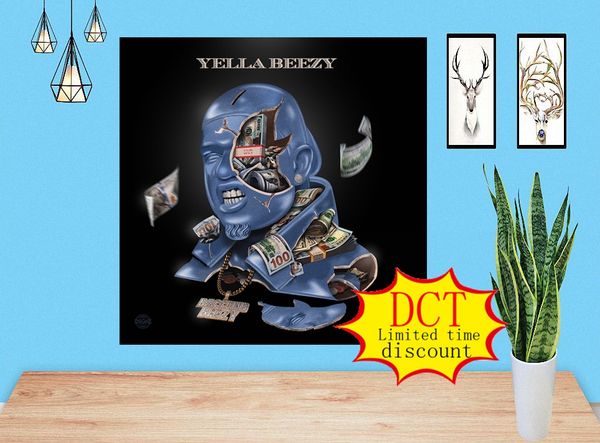 

baccend beezy yella beezy album poster rap music cover silk art print