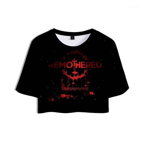 

women's t-shirt 2021 remothered 3d print girl short women casual t shirt, White