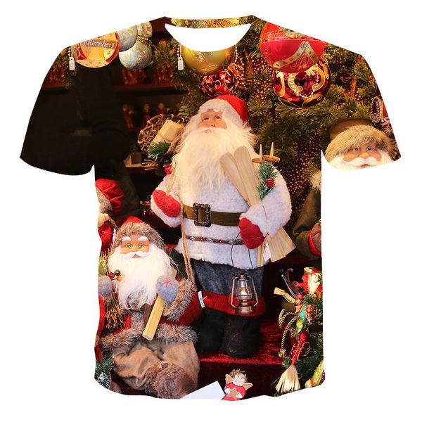 

men's t-shirts children's holiday t-shirt, christmas 3d printed halloween costume, large 6xl, 2021, White;black
