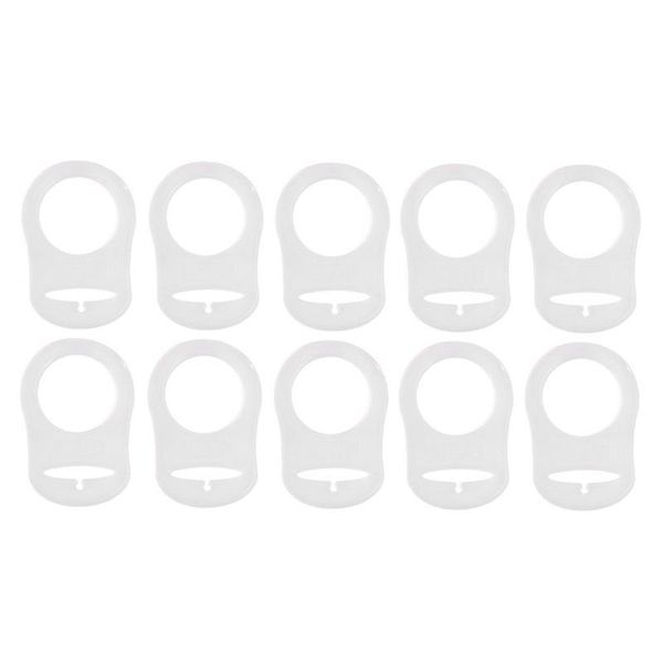 

pcs button silicone ring mam pacifier holder mannequin clip adapter transparent pacifiers#