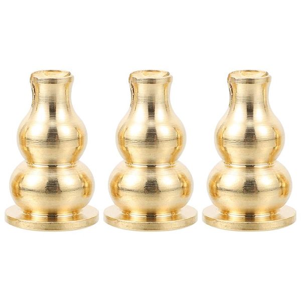 

fragrance lamps 3pcs simple small incense burner mini furnace censer adornments (golden)