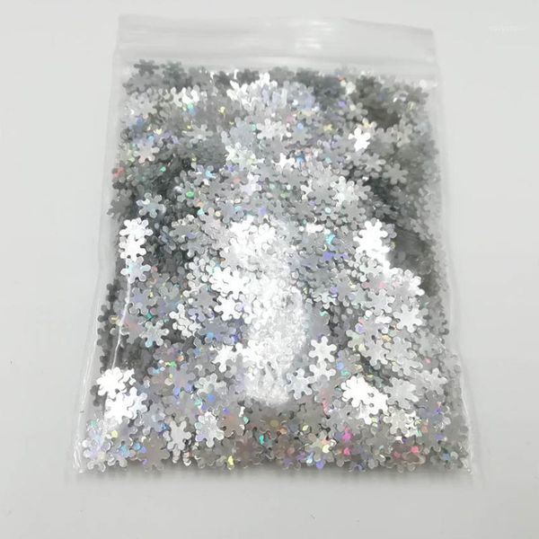

100g snowflake pvc sequin glitter sparkle for acrylic uv nail, nail art paillettes decoration slime diy supplies decorations1, Silver;gold