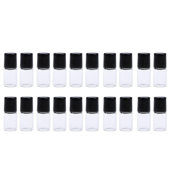 

20pc glass refillable empty roll on bottles for perfume makeup essential oil storage & jars