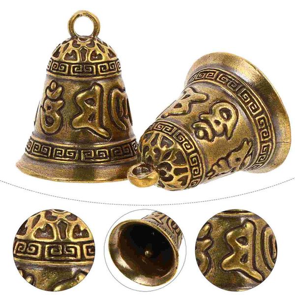 bike horns 2 pcs crafted decorative bell adornments chic exquisite diy props (brass)