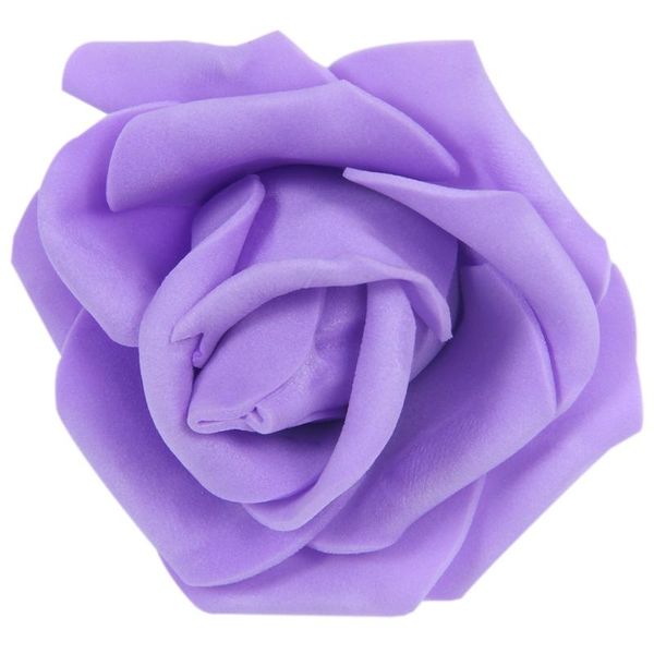 

decorative flowers & wreaths 100pcs / bag 6cm foam rose heads artificial flower wedding decoration(light purple)