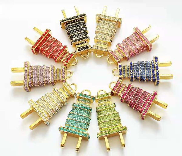 

10pcs plug charms for women's handmade jewelry accessories, Bronze;silver