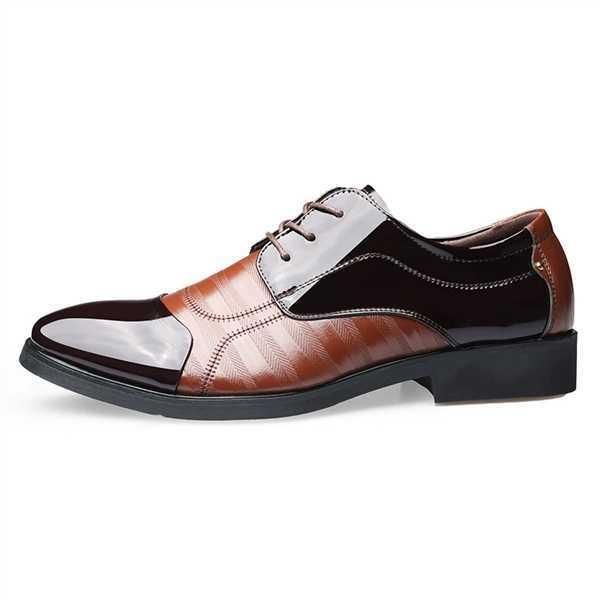 

dress shoes mazefeng brand 2021 spring fashion mens leather wedding business nightclubs oxfords breathable working lace up, Black