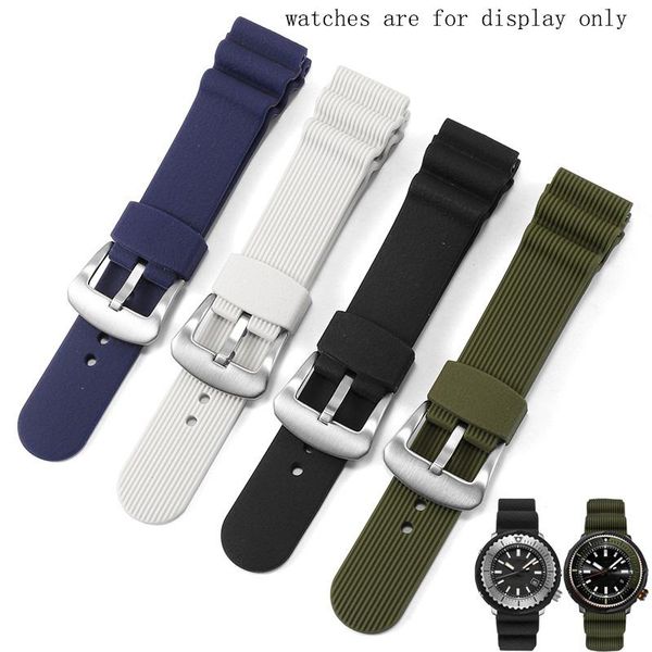 

watch bands silicone watchband replacement sne544 series 22mm waterproof sport rubber strap black white gray blue green, Black;brown