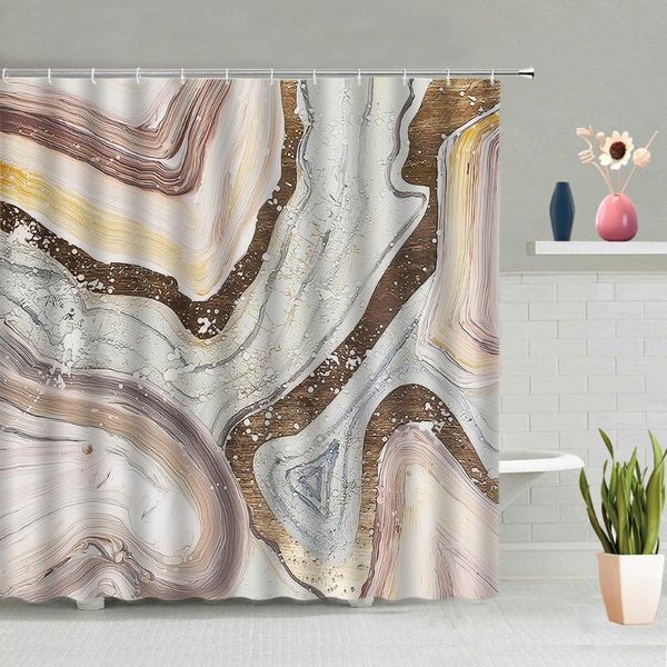 

shower curtains color marble curtain sets abstract geometric stripe simple modern style bathtub decoration screen washable with hooks