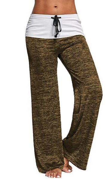 

women's leggings women foldover heather wide leg pants loose legging plus size 3sz60026, Black