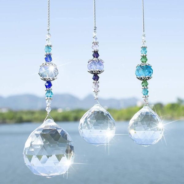 

garden decorations chakra crystal sun catchers chandelier crystals ball prism pendant rainbow maker hanging cascade suncatcher 2021
