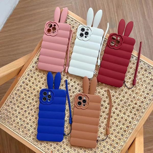 

luxurys designer leather fashion phone cases the puffer soft silicone cover down jacket for iphone 13 pro max 12 11 x xs xr 7 8 plus case la