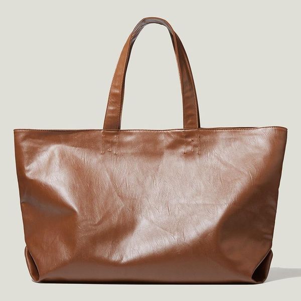 

evening bags large bag retro leather pattern single shoulder women's leisure commuter tote small simple portable hand