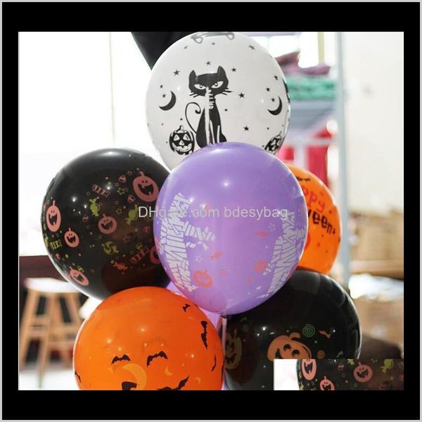Event Festliches Partyzubehör Hausgarten Art von Mini-Halloween-Totenkopf-Aluminiumfolienballon 60 cm Dekoration für Ostern ist verfügbar
