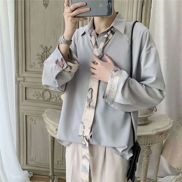 

men's casual shirts shirt black long sleeves casual loose coat men's hrda qpdf, White;black