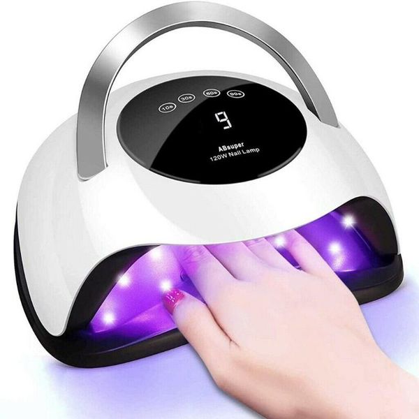 

nail dryers 120w uv led drying lamp gel polish curing potherapy machine lcd display screen manicure tool with 4 timers