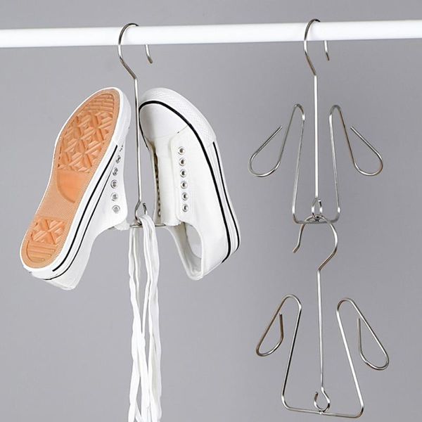

clothing & wardrobe storage balcony hanging widened windproof space saving vertical organizer shoe hook holder drying rack stainless steel s