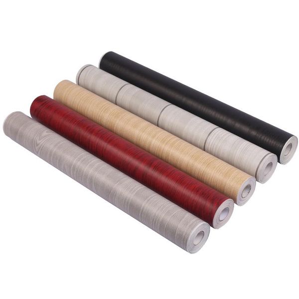 

wallpapers wood grain self-adhesive wallpaper pvc removable waterproof wall stickers furniture door panels cabinet decoration sticker