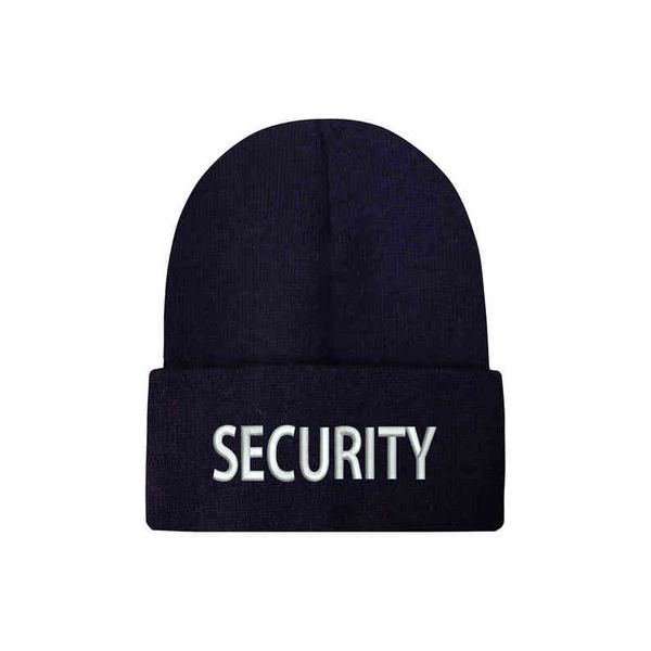 

usa security embroidered winter skull beanie hats, Blue;gray
