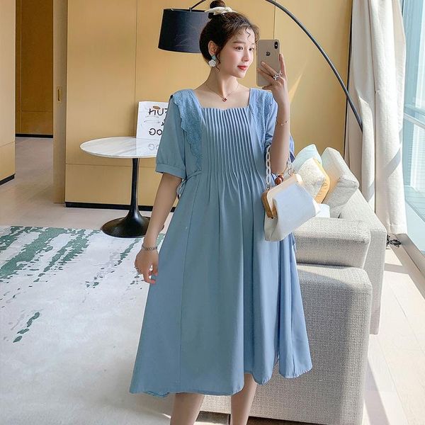 

arrive summer maternity dress woman fashion style large size dresses pregnant md-02968, White