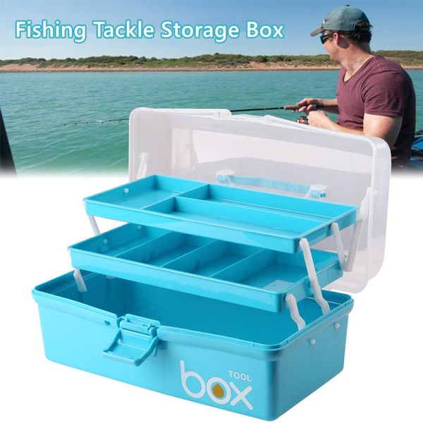 

three-layer multi-function portable fishing bait storage box outdoor shrimp lure container tackle hook tool organizer accessories